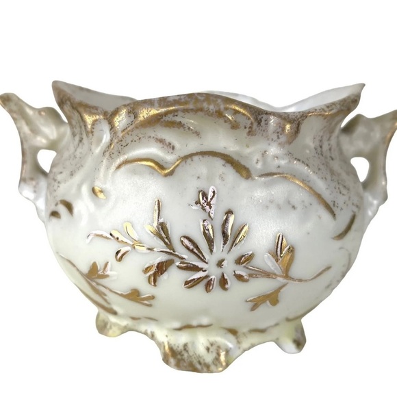 Antique Sugar Creamer Set Marked Germany Gold Trim Ornate - Picture 3 of 10